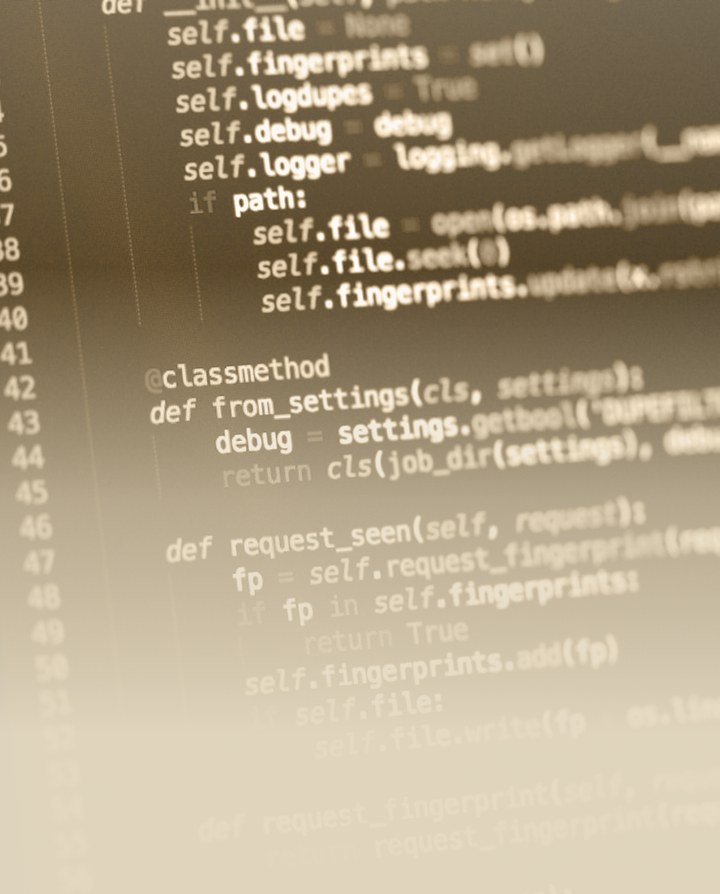 Sepia photo of web crawler code on a screen, representing the scan of your site, directories and databases